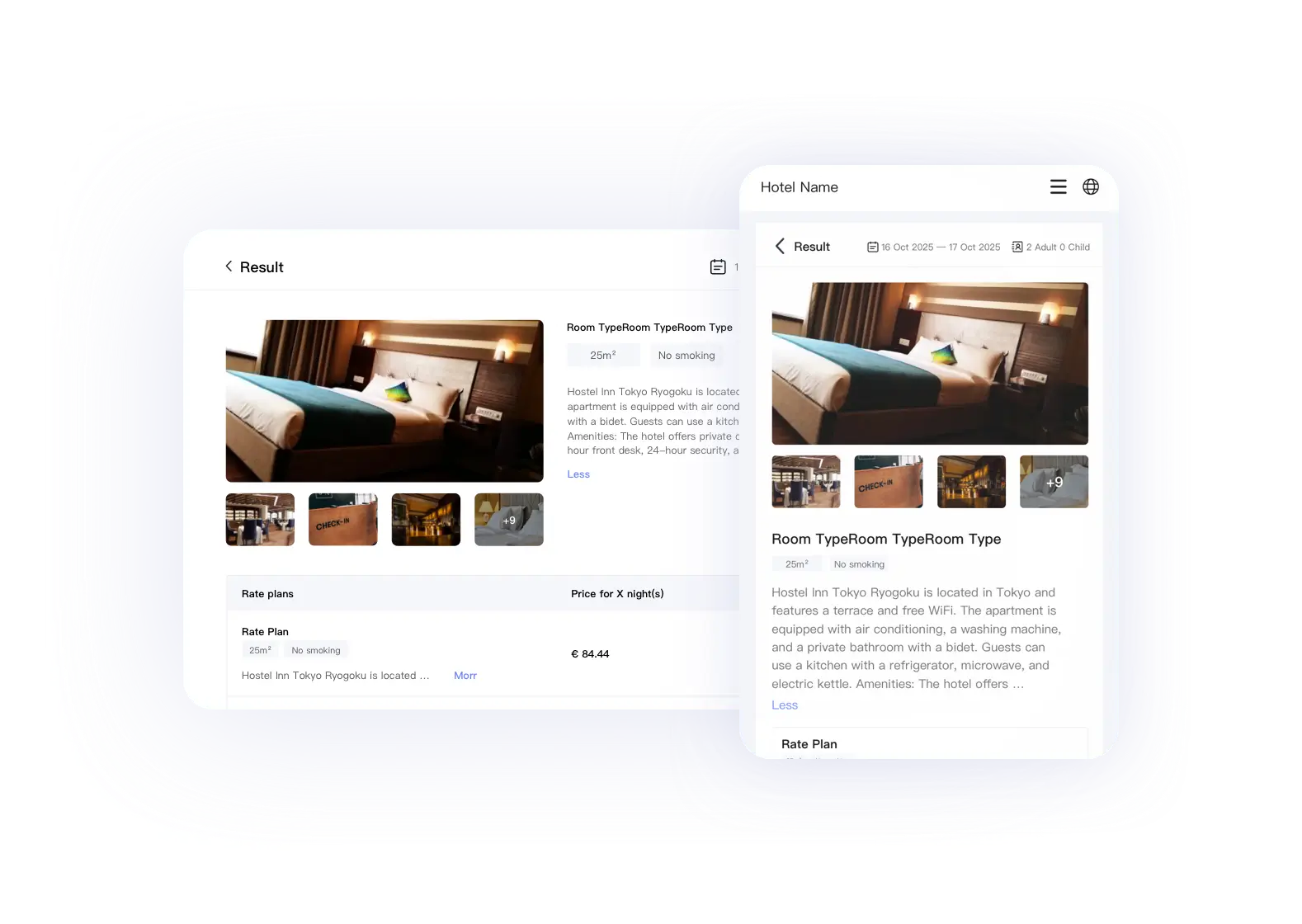 Customise booking engine